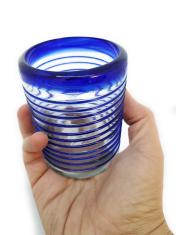 Cobalt Blue Spiral 10 oz Tumblers (set of 6)